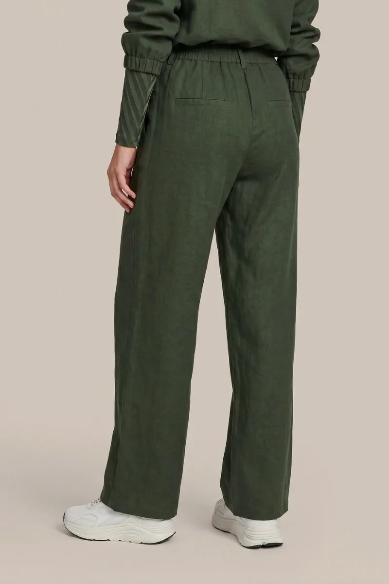 CS The Label Pernilla Pants Dark Olive, donkergroene broek